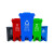 得筑工品 脚踩垃圾桶 分类垃圾桶 塑料垃圾桶 户外环卫四类垃圾箱 绿色80L
