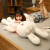 允鹿*兔子毛绒玩具女孩白兔公仔玩偶布娃娃床上陪睡抱枕生日礼物 花裙兔子粉色 130cm