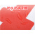 工百利 定位贴 6S警示标识地贴纸指示标签角标四角座位地标直角管理定置贴 红色T型3*1CM(100个)
