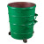 铁垃圾桶户外环卫挂车大铁桶360L铁制垃圾桶市政铁皮垃圾箱 绿色1.5厚
