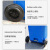 吉美吉多 特厚翻盖户外大号垃圾桶 医疗工业小区商用 分类垃圾桶 240L蓝色(可回收垃圾) JMJD156