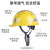乔治巴顿安全帽新国标 工地头盔abs玻璃钢透气建筑电力工程施工监理领导用 反光豪华三筋红色