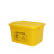 适用于医疗废物周转箱专用40L60L100L整理转运箱子垃圾桶利器盒黄色 加厚40L1个