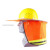 夏季工地建筑透气反光网可折叠速干轻薄太阳帽安全帽遮阳帽檐遮阳板罩套头盔防晒帽檐 荧光黄色帽套