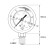 1/4BSP表盘68mm直径径向压力表注油防震气压表水压表油压表液压表 0-28bar 0-400psi