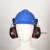 挂安全帽耳罩隔音降噪防噪音消音工厂工业护耳器插挂式安全帽专用定做 隔音耳罩塑料支架(卡扣式) 隔音耳罩+安全帽(红色)
