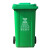 户外大号垃圾分类垃圾桶带盖塑料240升工业公共场合带轮小区环卫 100L带轮红色(有害垃圾)