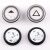 雷殷适用迅达电梯D型按钮5400不锈钢按键方向开关门三针四针配件 数字(单个按钮价格) 绿光 盲文款 四针