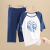 迪士尼（Disney）儿童空调服套装男女童冰丝睡衣七分袖裤中大童小 A-KL浅蓝色 短款(套装) 110码 建议身高100-105cm穿