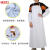工品云超 白色PVC围裙防水防油屠宰水产工作劳保厨师加长加厚耐磨围裙 白色罩衣 