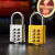 小型密码锁金属按键密码挂锁盲人机械健身房锁头行李箱包背包锁门挂锁 促销-按键锁-银色（8位按键）四位密码