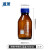 湘玻 试剂瓶玻璃蓝盖橙盖透明棕色螺口广口密封瓶带刻度样品瓶采样瓶实验室【蓝盖中性料】棕色500mL 1个