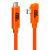 光纤USB3.2 Gen2 TypeC线联机拍摄VR串流线编网弯头A7R4 光纤USB3.2 TypeC直转弯头橙色编网 G1 1m