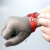 不锈钢防割手套五指钢环金属手套结实耐磨防滑防刺防割钢丝手套 M