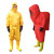 防化服连身全身轻型一二级半封闭耐酸碱防化工厂用重型防护衣 CCS认证重型防化服(红色)