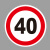 交通标志指示牌停车场限高限速限宽铝合金板反光膜安全道路标识牌 直行向右转弯 1.2MM厚铝板直径60cm