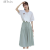 AYfsis官方甜美短袖半身裙套装少女夏季新款初高中学生清新文艺连衣裙套 粉色上衣+白色裙子 L 105-115斤