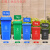 户外分类垃圾桶大号商用厨房带盖有轮室外120物业240升环卫挂车桶 (5.7公斤100L蓝色带轮 (可回收垃圾
