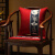 御芳阁 中式椅垫红木沙发椅子坐垫古典实木太师椅垫子餐桌椅官帽家圈椅座垫茶椅垫客厅防滑木凳椅子坐垫套 月竹（红色） 45*38cm含3cm海绵