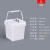 2L白色塑料桶方形带盖加厚正方形便携小水桶2升桶 5L白色 正方形
