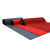 冰禹 BJ129 复合双条纹加密吸尘地毯 走廊过道耐磨可剪裁地垫 防滑垫楼梯毯 (定做规格)深红色 1.8米宽*1米