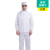 定制长袖白色厂专用套装生产加工厂车间工作服防尘服装女透气 白色套装带帽 S(160cm)105斤内