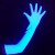手影舞荧光手套蓝色发光夜光手套年会手指舞道具紫光舞台黑光灯 白色面具1个必须配黑光灯 31-40W