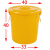 加厚塑料桶圆形手提带盖水桶黄色大号特大号超大号熟胶无盖 50K【有盖】黄色