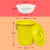 泔水干湿过滤分离带滤网垃圾桶大号厨房厨余茶水茶叶沥水潲水桶篮 黄色60K型+沥水篮