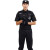 征战虎 保安服夏装 短袖门卫保安工作服套装 可定制logo 短袖套装+标贴+帽子+腰带 XL(175cm)