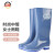 上海牌雨鞋女士高筒舒适PVC耐磨防滑防汛劳保工业防护耐腐蚀耐酸碱食品加工鞋SH302 灰蓝色 40