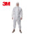 3M 4515防护服 白色带帽连体防尘喷漆作业防颗粒物工业舒适透气工作服隔离衣 白色 XL