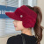 ZRTY冬季新款女士韩版时尚护耳水貂毛棒球鸭舌帽针织毛线空顶帽子 米白色 均码