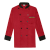 比鹤迖 BHD-2976 餐厅食堂厨房工作服/工装 长袖[红色]4XL 1件