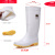定制定制适用雄鹭中高筒卫生靴白色防滑耐磨套鞋水鞋水靴耐酸议价 白色低筒 39