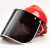 安全帽面罩PVC镜片保护屏耐酸碱耐高温面部防护安全帽铝支架面罩 黑合金支架+3张黑色PVC面屏