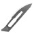 斯福克丁 刀片手术切割刀片工业高碳钢刀片不锈钢刀柄刻纸刀 ML22 #11（100片/盒） 