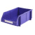 稳斯坦 WST014零件盒塑料组合式零件盒物料盒仓库收纳盒螺丝盒 工具盒 斜口 蓝600*400*220mm