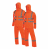安大叔D763/C890 高警示雨衣雨裤 分体式反光工作服带帽 3M反光材料 透气PU面料 荧光橙 M码