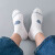宝盖丁袜子男夏季短袜男女薄款ins潮牌白色透气短筒低帮 五双套装二 均码