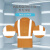 代尔塔 404018 荧光可视工作服短袖T恤款橙色L码1件装