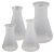纳仕德SW-1026实验室塑料烧杯 三角塑料烧杯耐高温 广口烧杯锥形瓶带刻度 50mL（5个） 