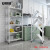 安赛瑞 折叠置物架 厨房置物架 5层 可移动多层落地货架 厨房卫生间收纳架 白色 711015