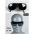 焊工专用防强光打磨墨镜透明玻璃防尘护目镜平光防护眼睛切割墨镜 2010黑1副