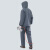 聚远（JUYUAN）防尘工作服带面罩头套打磨专用分体全身连帽防护服 上衣+裤子 灰色L码  一套价