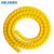 ABLEMEN 阻燃电线电缆螺旋缠绕管 线缆装饰防冻保护绕套管黄色 内径35mm 长5米