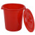 卉营（HUIYING） 水桶 260#塑料水桶水缸带盖 605*635mm 红白 颜色随机/个 可定制