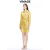 纬漫纪（VIMAGE）秋季新款商场同款英伦复古时尚显瘦收腰真丝衬衫连衣裙V1607208 黄色73 1/S