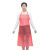 PVC围裙防水防油透明围裙加厚厨房食堂水产工厂简约加长防冻围腰 红色1条长度95cm左右