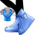 适用升级版防水层男女雨鞋套加强防雨鞋套 加厚防滑耐磨防尘水鞋套 (防水层)蓝色 XL码(店长41-42)
